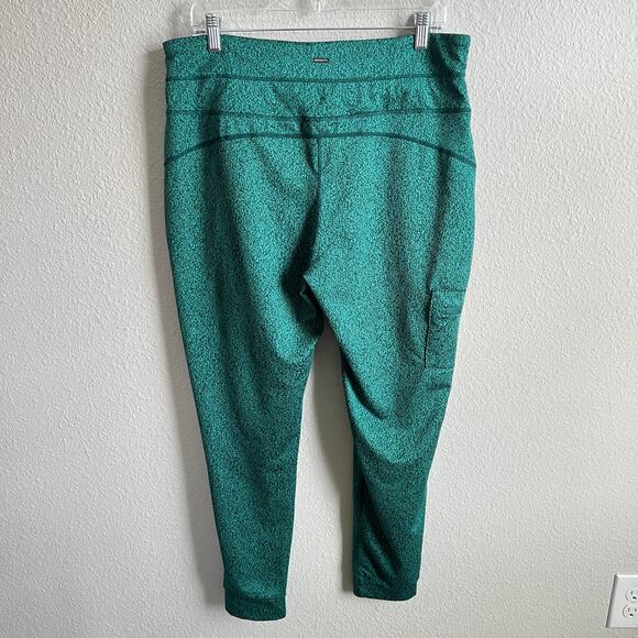 Mondetta Green Speckle High Rise Ankle Leggings Women's XXL Stretch Gym Workout - Picture 3 of 6